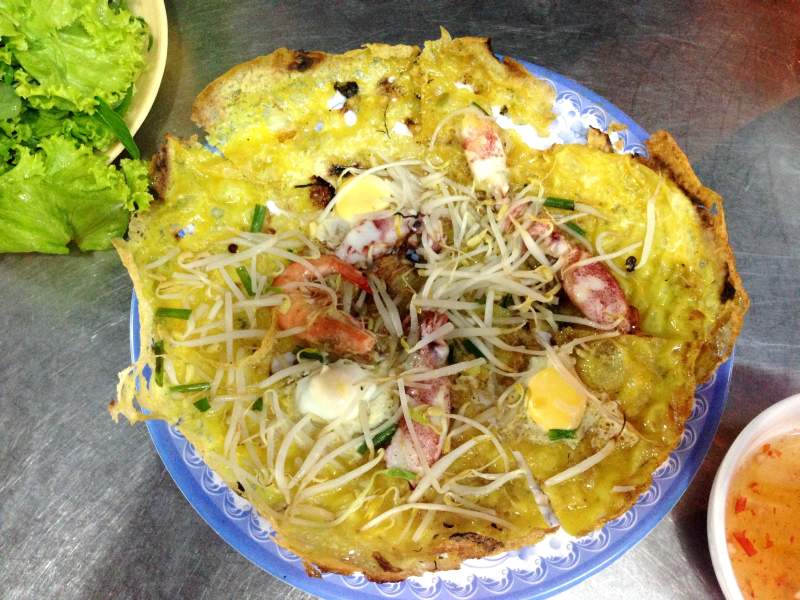 Squid pancake in Nha Trang
