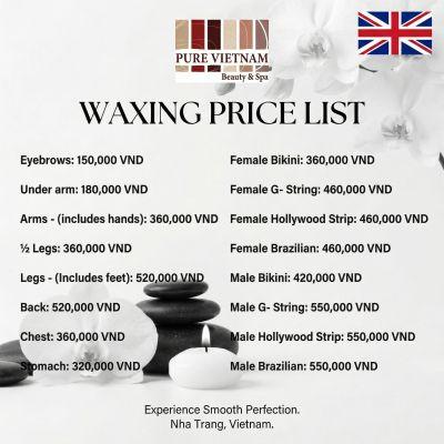 Best waxing in Nha Trang menu 